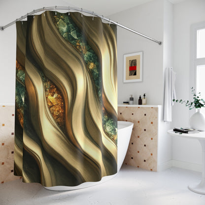 "Golden Topaz" Birthstones Collection Shower Curtain - Winsome Realms