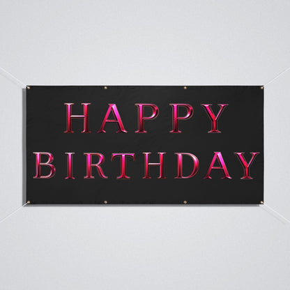 "Happy Birthday" Vinyl Banner - Winsome Realms