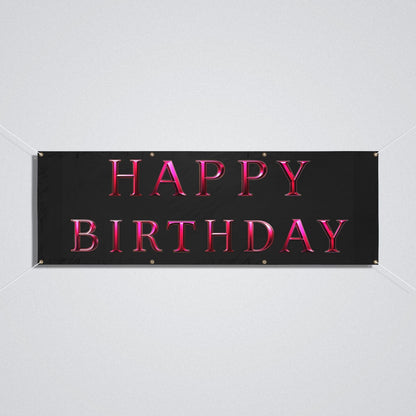 "Happy Birthday" Vinyl Banner - Winsome Realms
