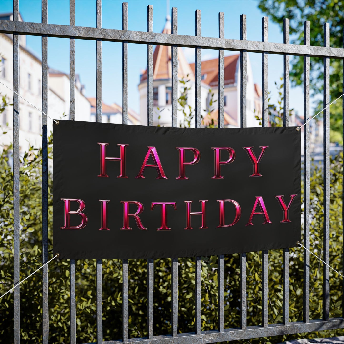 "Happy Birthday" Vinyl Banner - Winsome Realms
