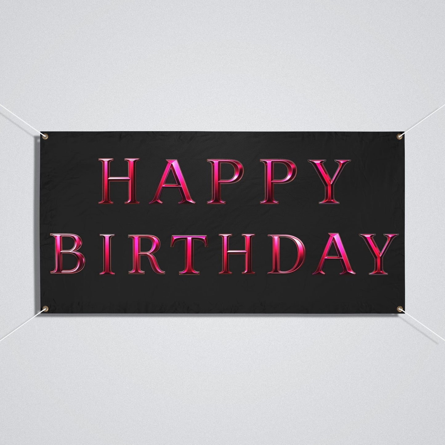 "Happy Birthday" Vinyl Banner - Winsome Realms