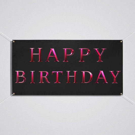 "Happy Birthday" Vinyl Banner - Winsome Realms