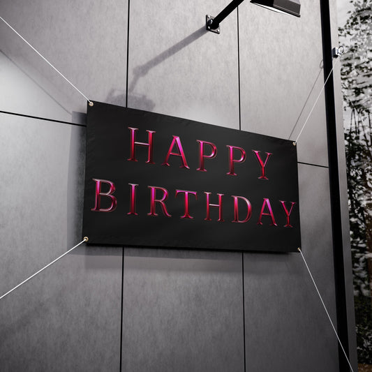 "Happy Birthday" Vinyl Banner - Winsome Realms