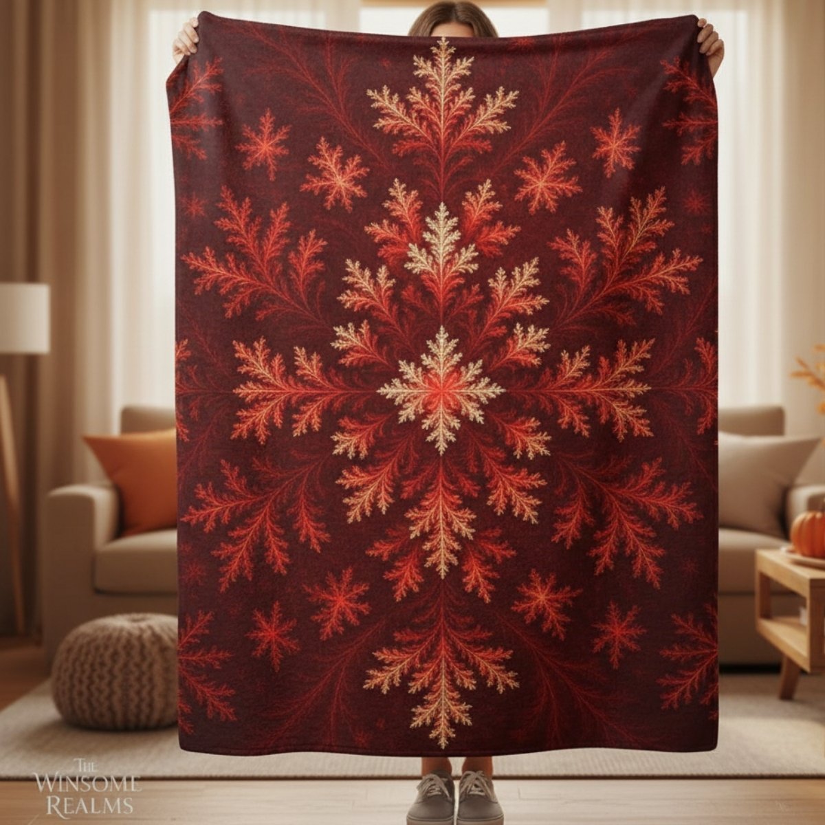 HeartFire Mantle Cozy Plush Blanket - Winsome Realms - Winsome Realms