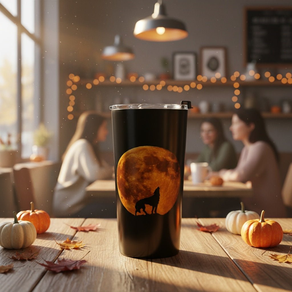 "Howl At The Rusty Moon" 20oz Insulated Tumbler | Winsome Realms - Winsome Realms