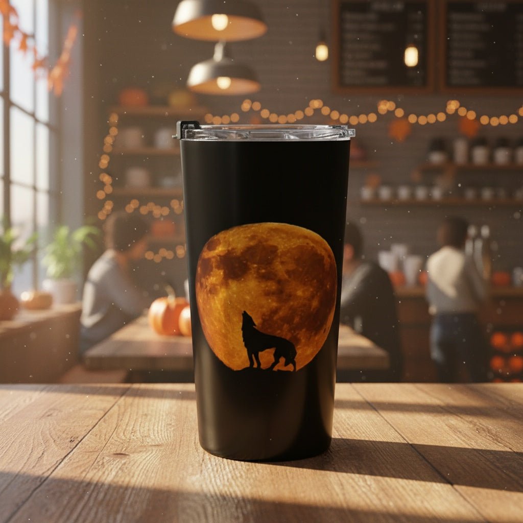"Howl At The Rusty Moon" 20oz Insulated Tumbler | Winsome Realms - Winsome Realms