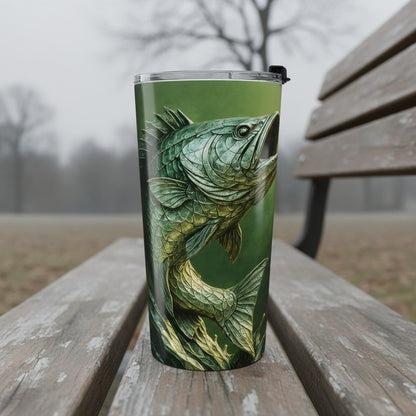 Leaping Largemouth Bass 20oz Stainless Steel Traveler's Tumbler | Winsome Realms - Winsome Realms