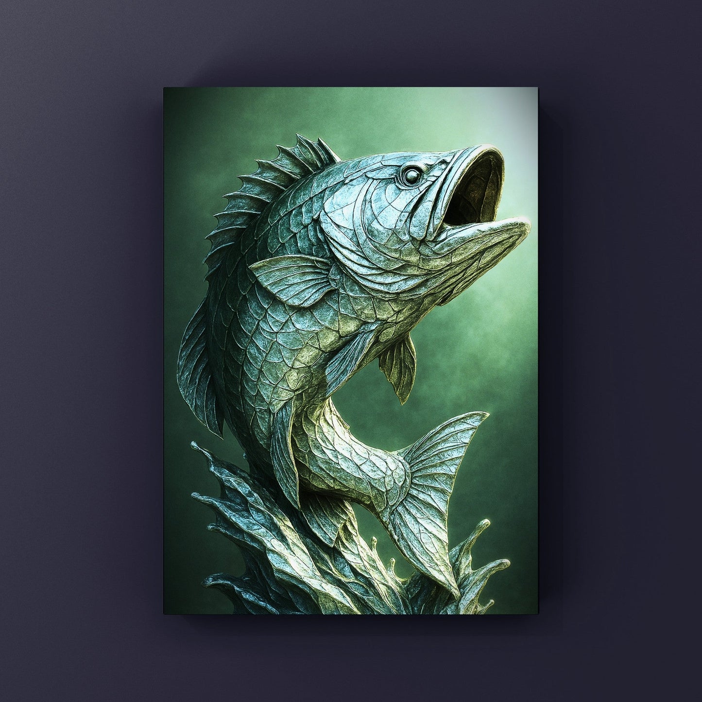 Leaping Largemouth Bass Fine Art Aluminum Print - Winsome Realms