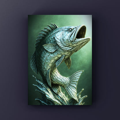 Leaping Largemouth Bass Fine Art Aluminum Print - Winsome Realms