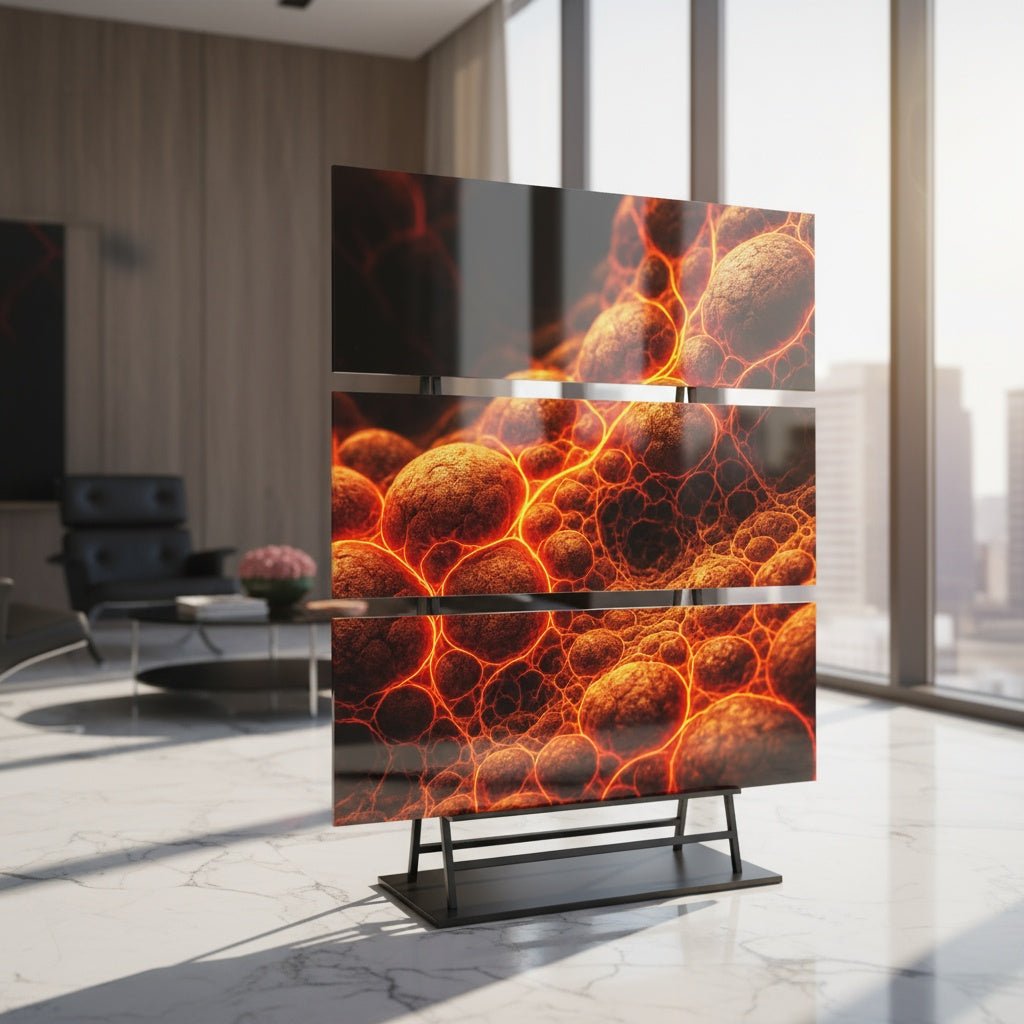 "Light Alive" Triptych 2 Acrylic Wall Art 36"x12" - Winsome Realms