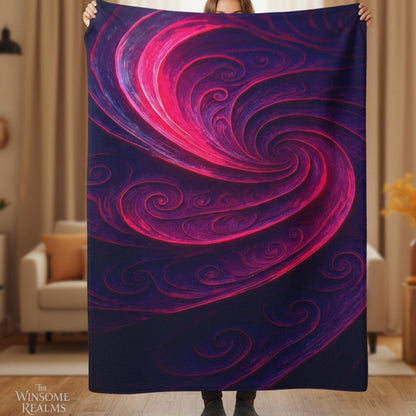 Magenta Bloom Cozy Plush Blanket — Winsome Realms - Winsome Realms