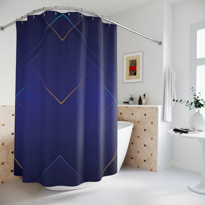"Navy Circuit" Shower Curtain - Winsome Realms