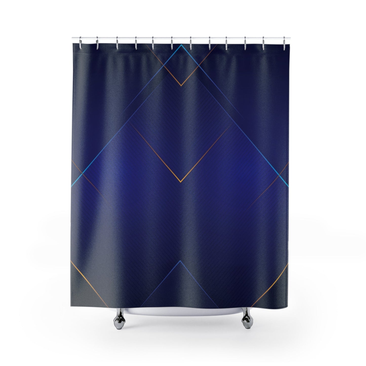"Navy Circuit" Shower Curtain - Winsome Realms