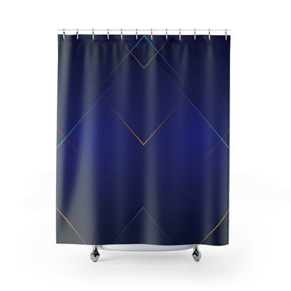 "Navy Circuit" Shower Curtain - Winsome Realms