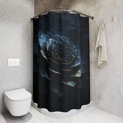 "Obsidian Bloom" Shower Curtain - Winsome Realms