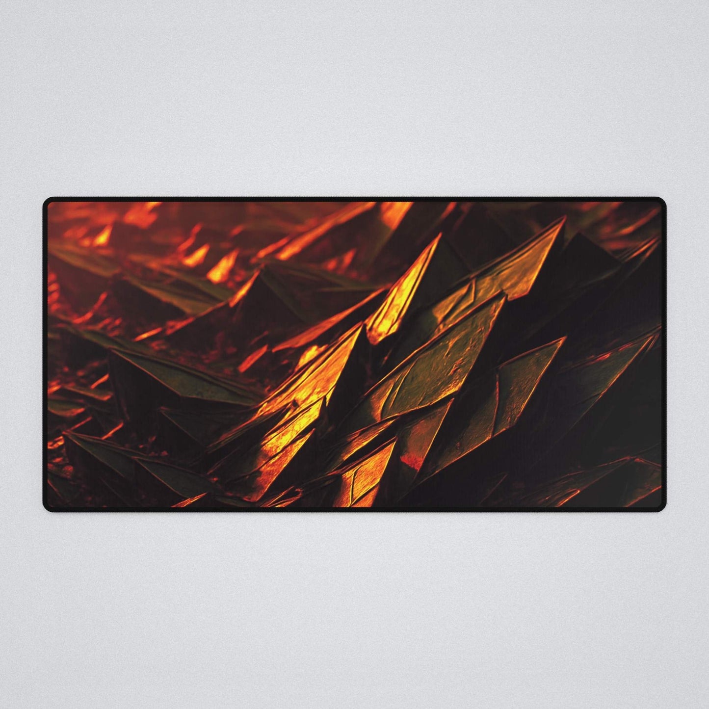 Obsidian Jsggeds Fractal Art Desk Mat - Winsome Realms