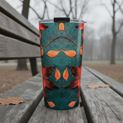 Orange Autumn Leaves 20oz Insulated Tumbler | Winsome Realms - Winsome Realms