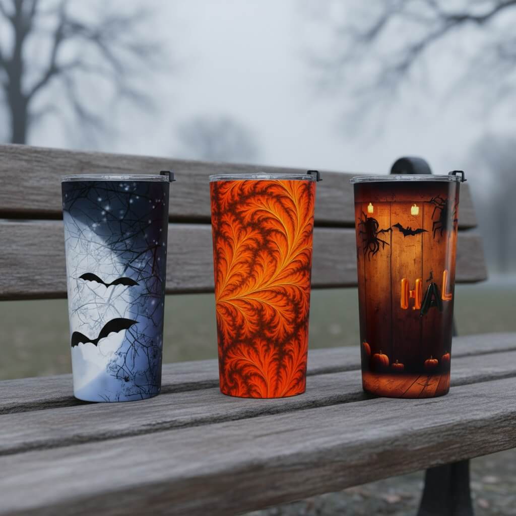 Orange Flames 20oz Stainless Steel Tumbler | Cozy Drinkware by Winsome Realms - Winsome Realms