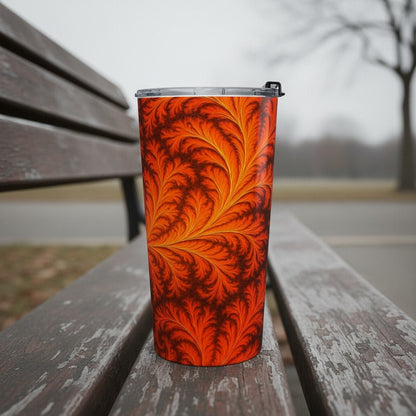 Orange Flames 20oz Stainless Steel Tumbler | Cozy Drinkware by Winsome Realms - Winsome Realms