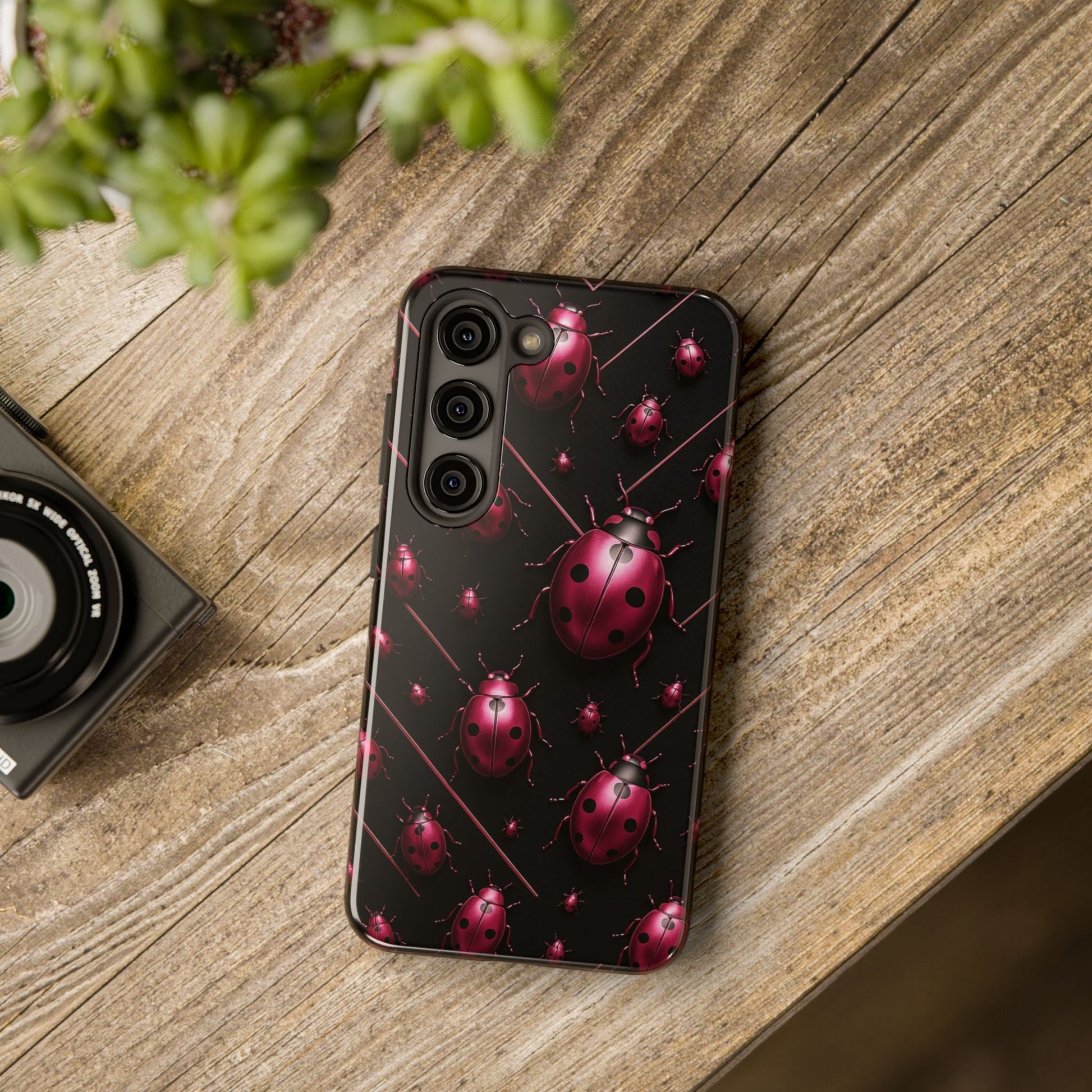 "Pink LadyBugs" Tough Phone Case - Winsome Realms