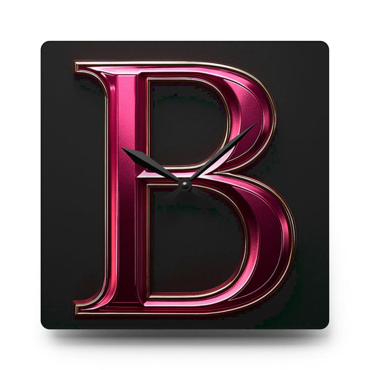 PinkLady's 'B' Acrylic Wall Clock - Winsome Realms