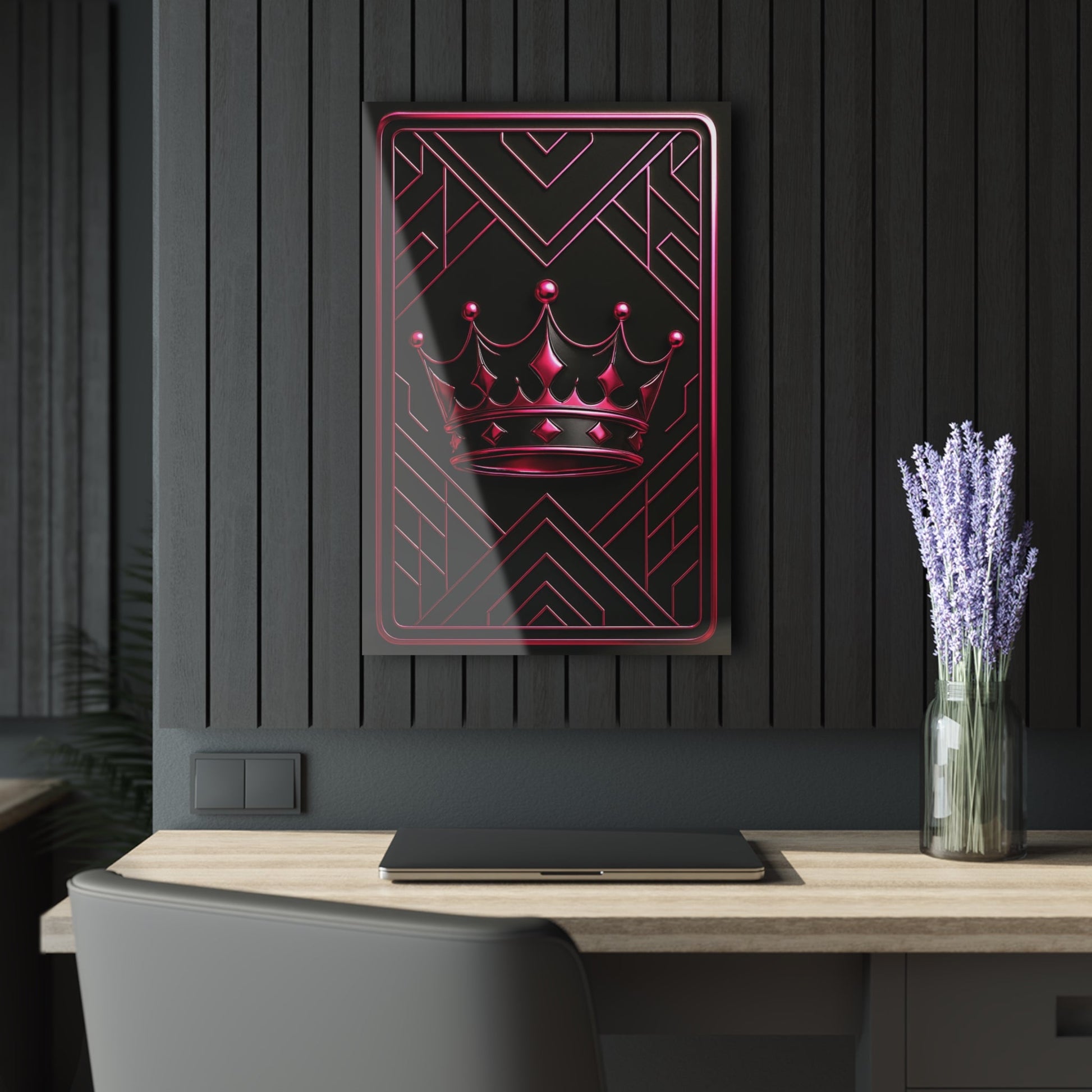 "PinkLady's Crown" Art Deco Acrylics - Winsome Realms