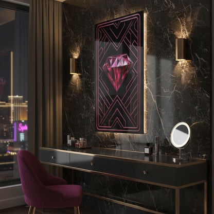 "PinkLady's Diamond" Art Deco Acrylics - Winsome Realms