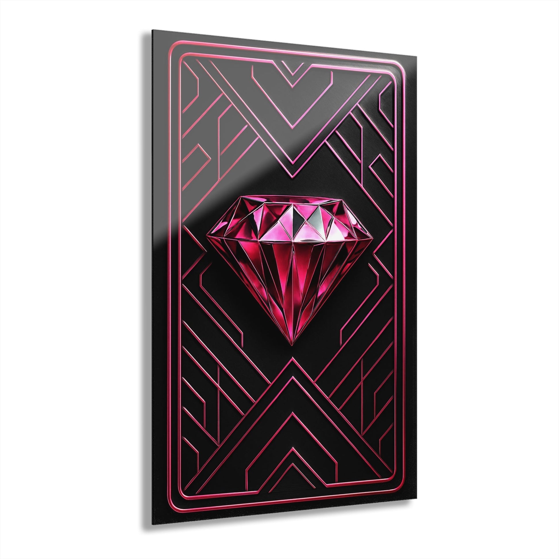"PinkLady's Diamond" Art Deco Acrylics - Winsome Realms