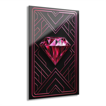 "PinkLady's Diamond" Art Deco Acrylics - Winsome Realms