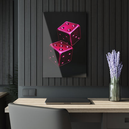 "PinkLady's Dice" Art Deco Acrylics - Winsome Realms