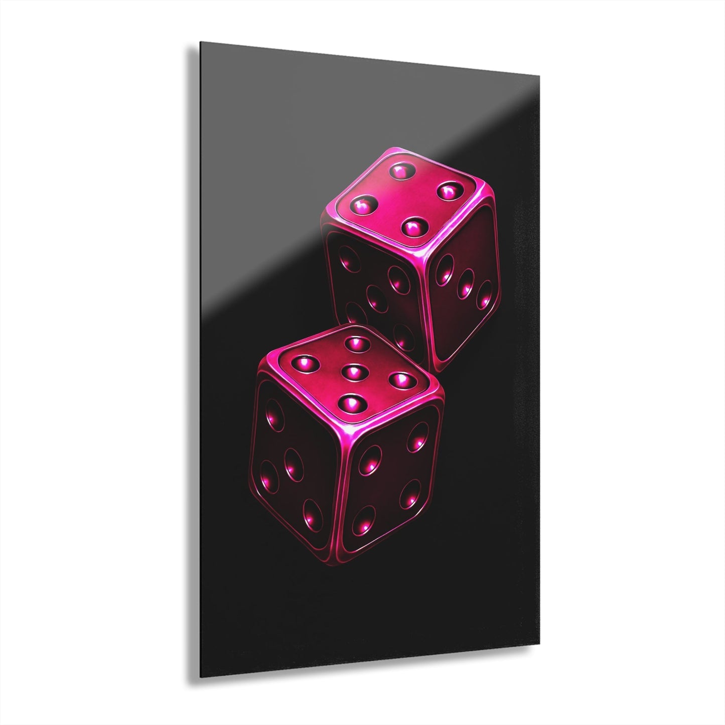 "PinkLady's Dice" Art Deco Acrylics - Winsome Realms