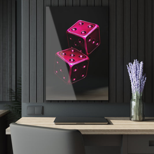"PinkLady's Dice" Art Deco Acrylics - Winsome Realms