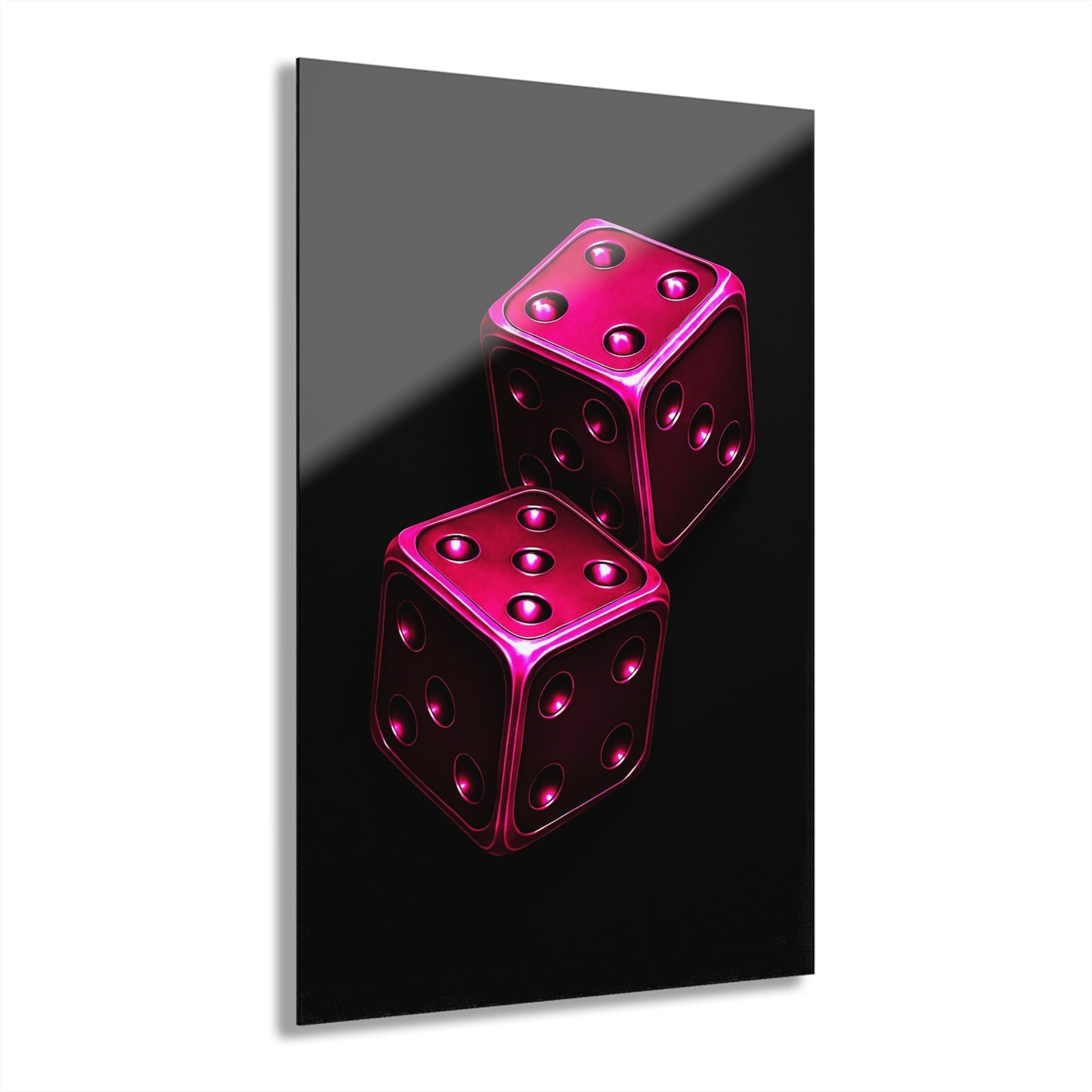 "PinkLady's Dice" Art Deco Acrylics - Winsome Realms