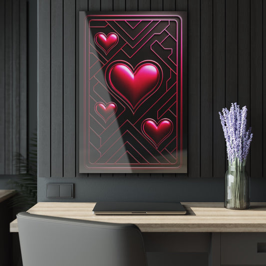 "PinkLady's Hearts" Art Deco Acrylics - Winsome Realms