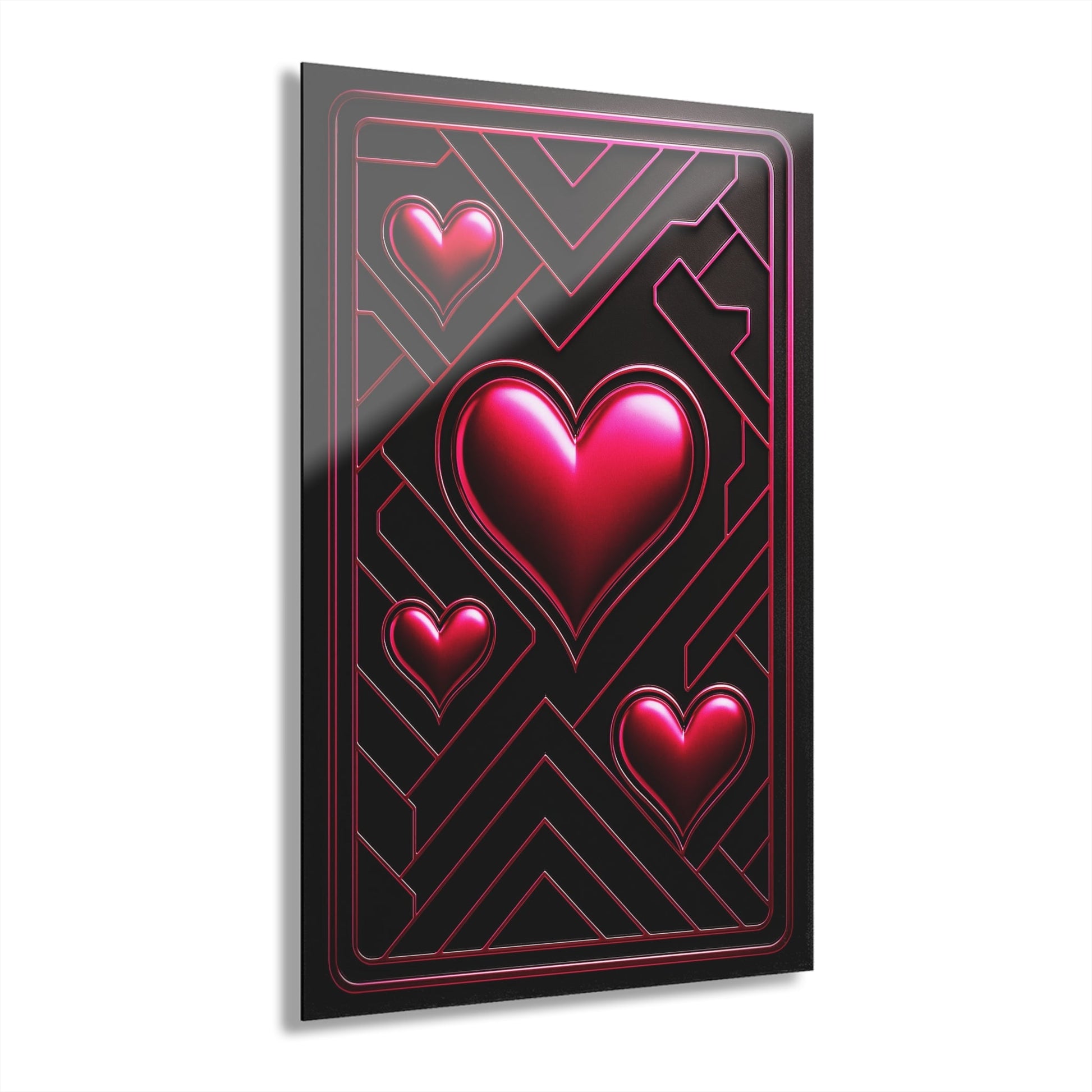 "PinkLady's Hearts" Art Deco Acrylics - Winsome Realms