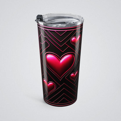 "PinkLady's Hearts" Insulated Tumbler - Winsome Realms