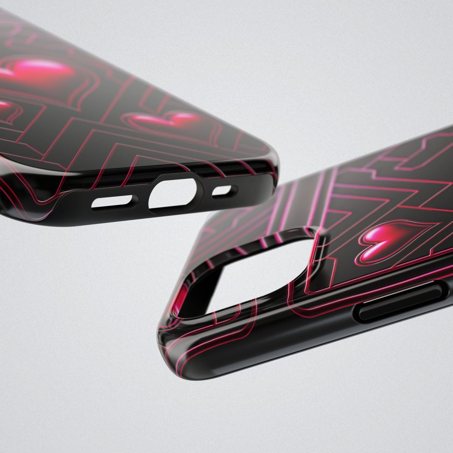 "PinkLady's Hearts" Tough Phone Case - Winsome Realms