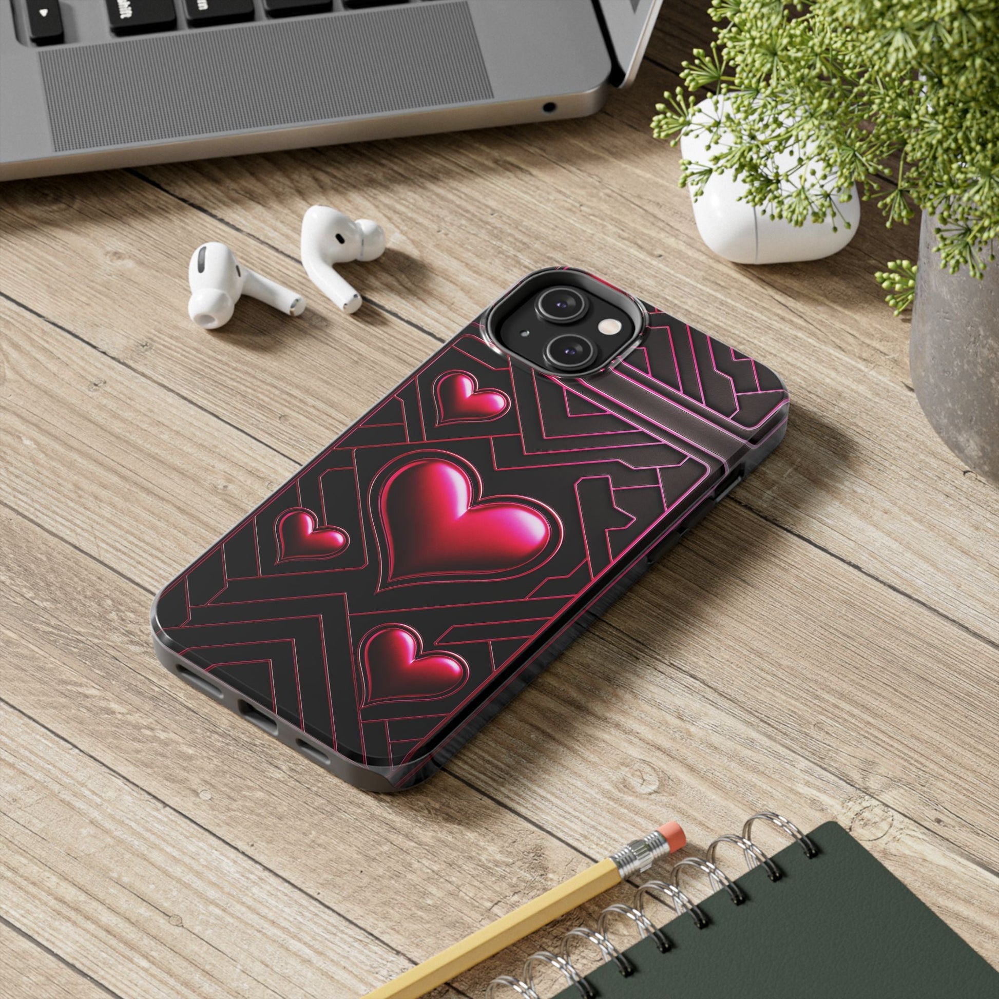 "PinkLady's Hearts" Tough Phone Case - Winsome Realms