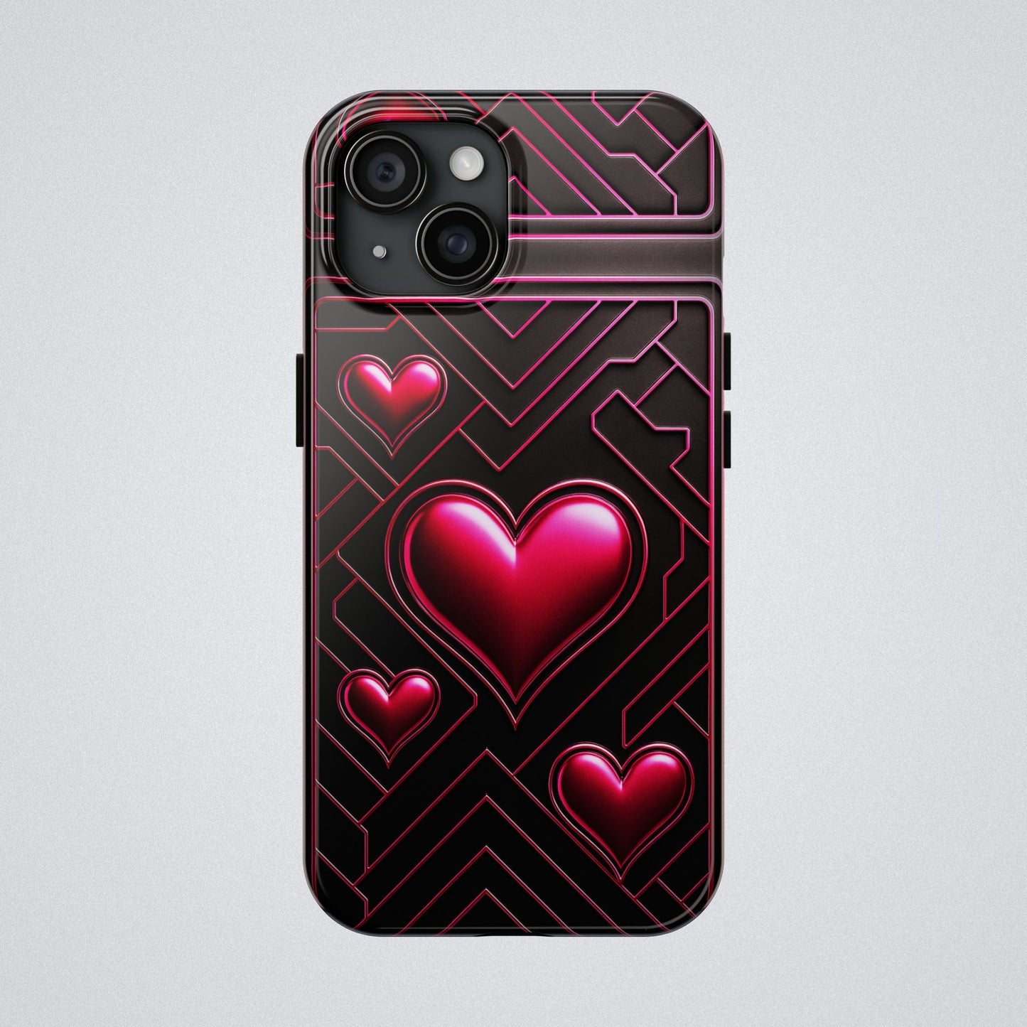 "PinkLady's Hearts" Tough Phone Case - Winsome Realms