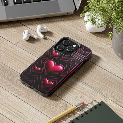 "PinkLady's Hearts" Tough Phone Case - Winsome Realms
