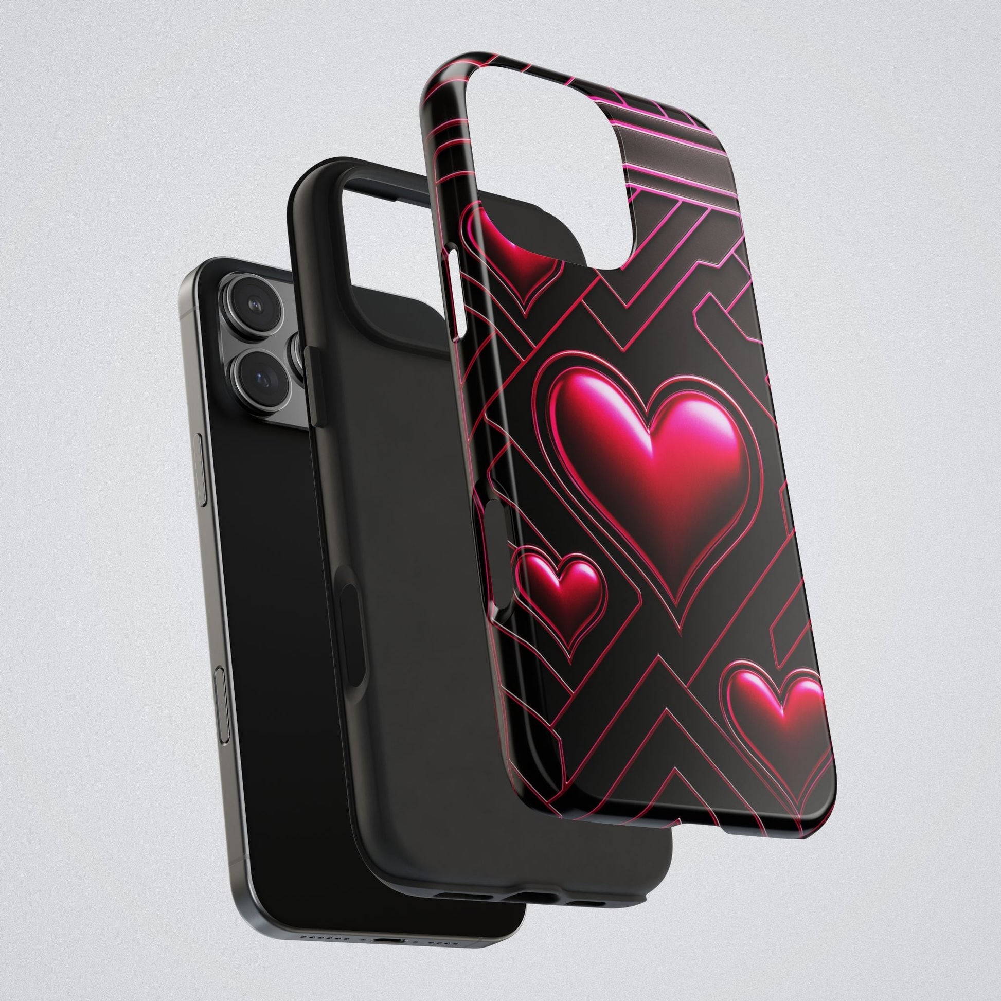 "PinkLady's Hearts" Tough Phone Case - Winsome Realms