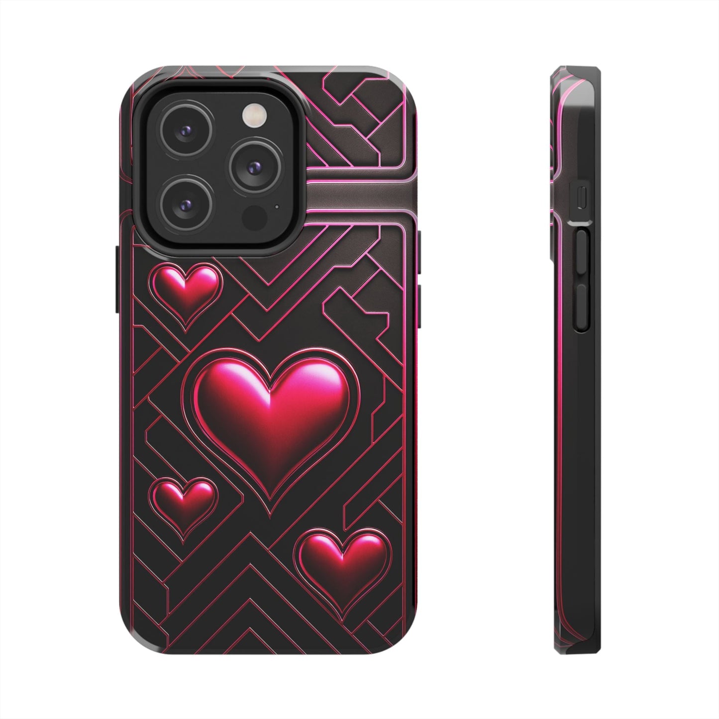 "PinkLady's Hearts" Tough Phone Case - Winsome Realms
