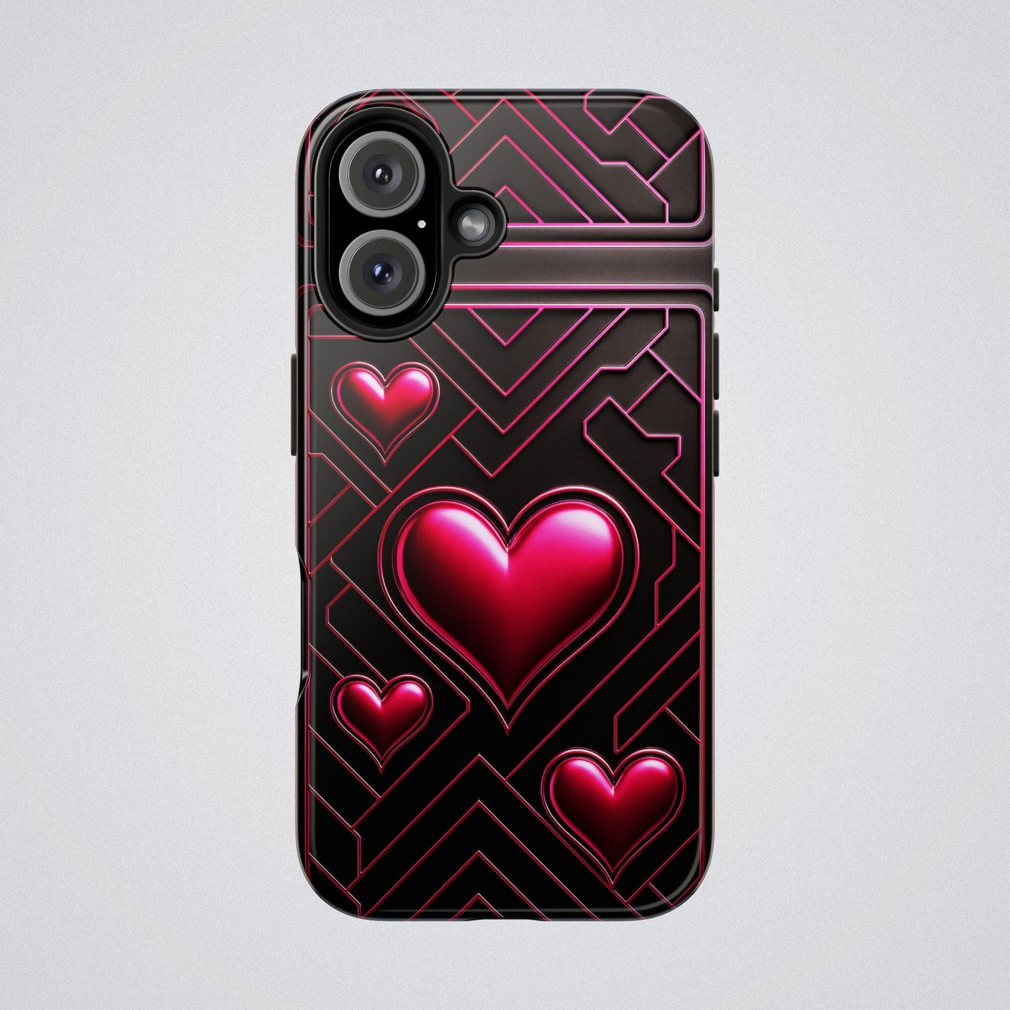 "PinkLady's Hearts" Tough Phone Case - Winsome Realms