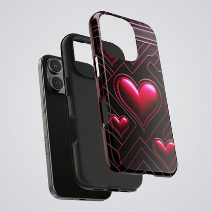 "PinkLady's Hearts" Tough Phone Case - Winsome Realms