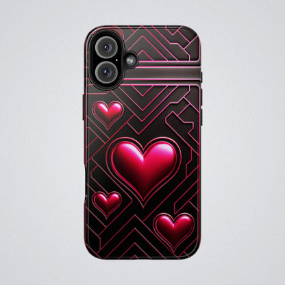 "PinkLady's Hearts" Tough Phone Case - Winsome Realms