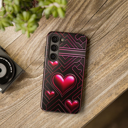 "PinkLady's Hearts" Tough Phone Case - Winsome Realms