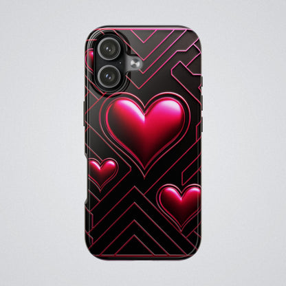 "PinkLady's Hearts" Tough Phone Case - Winsome Realms
