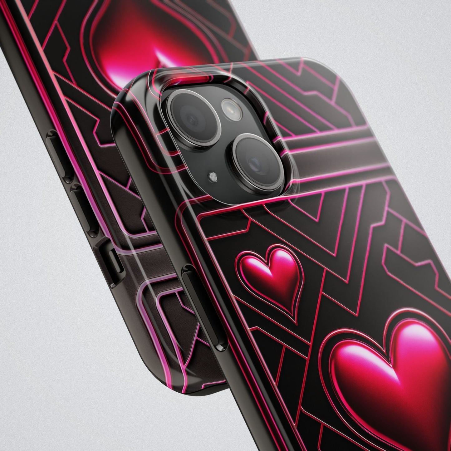 "PinkLady's Hearts" Tough Phone Case - Winsome Realms
