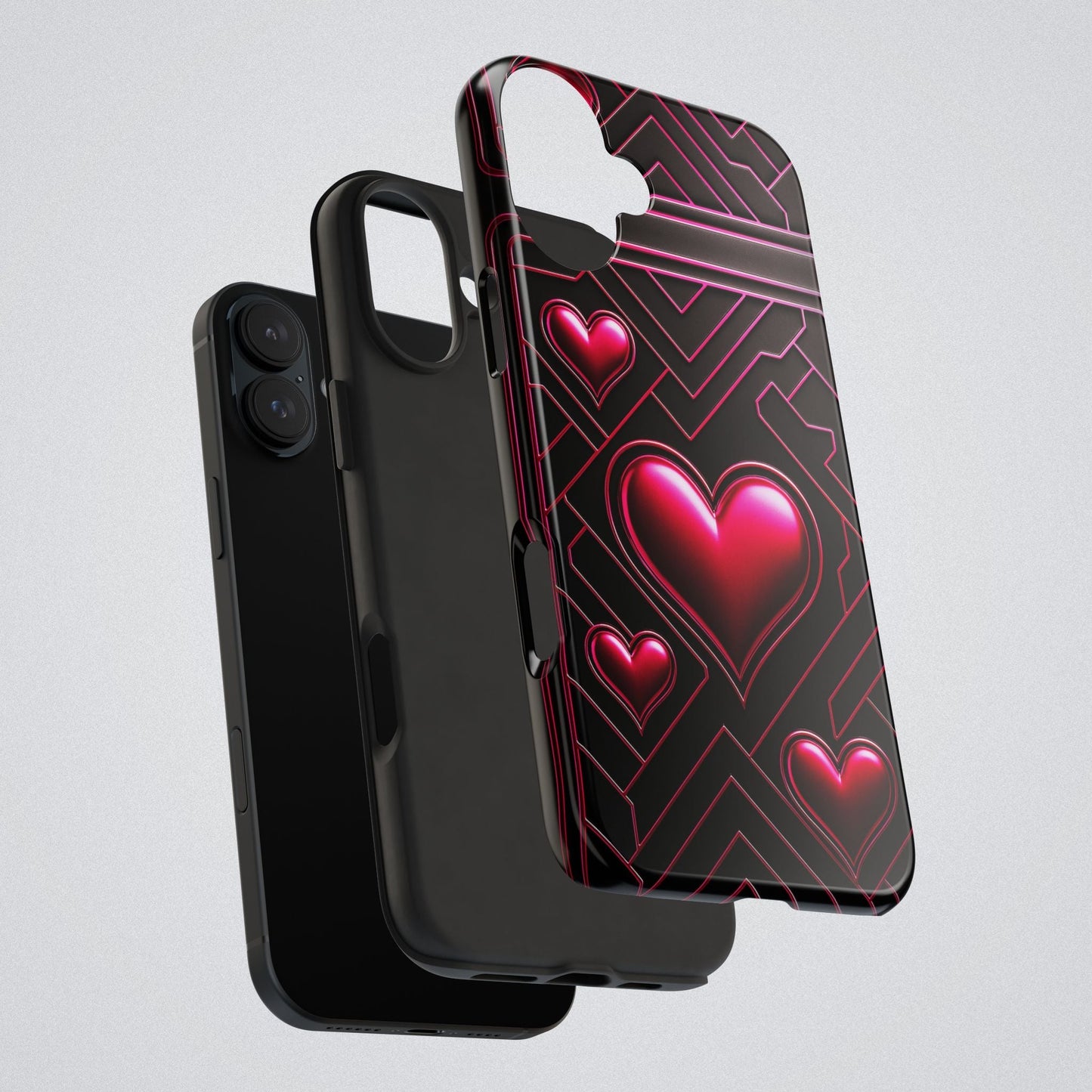 "PinkLady's Hearts" Tough Phone Case - Winsome Realms