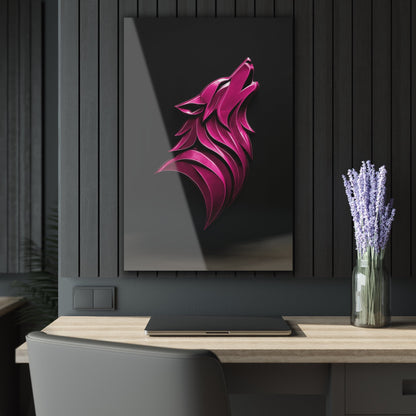 "PinkLady's Howl" Art Deco Acrylics - Winsome Realms